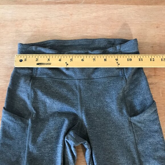 Lululemon Speed Up Leggings Women 2 Gray Mid Rise Media Pockets Zip Pocket 17738 - Picture 9 of 16